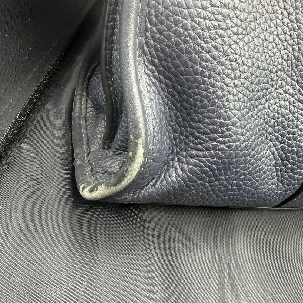 Coach blue leather messenger bag